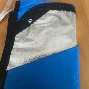 Spa mud thermal wrap Blue and Silver Tarp/wrap with Grommet never used